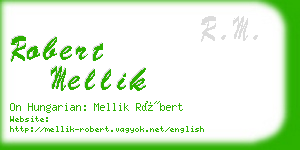 robert mellik business card